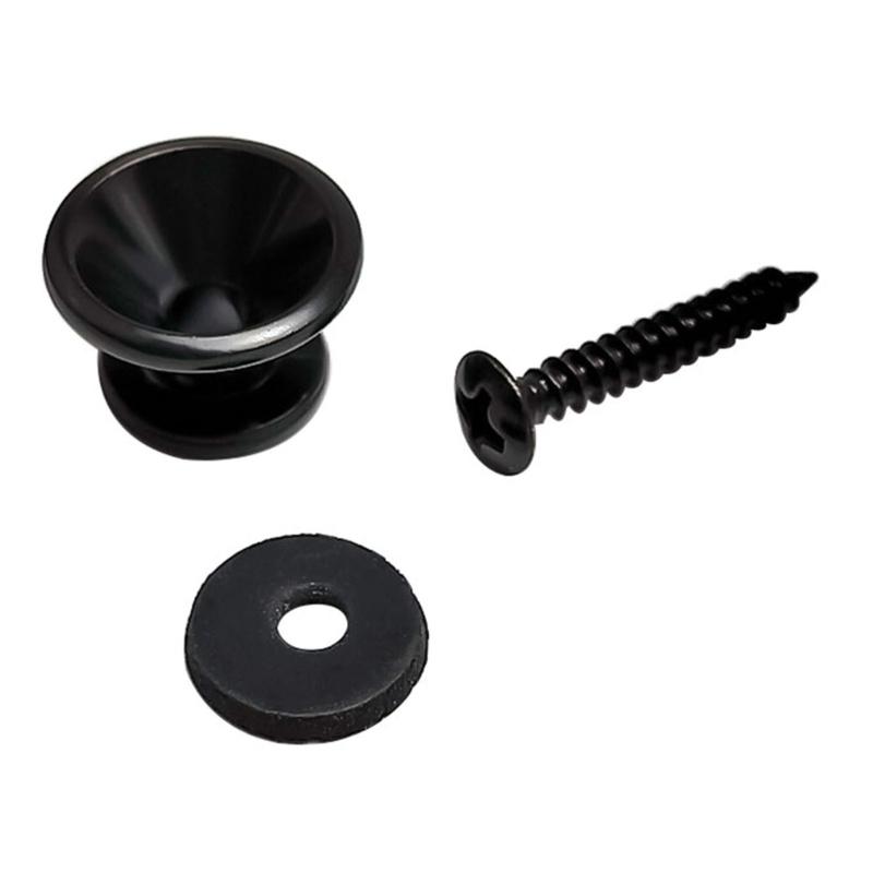 10 peças de travas de alça de guitarra de metal botões de alça de guitarra pino de trava de extremidade baixo elétrico guitarra segurança straplocks duradouros