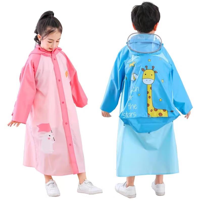 Kids Cartoon Backpack Raincoat