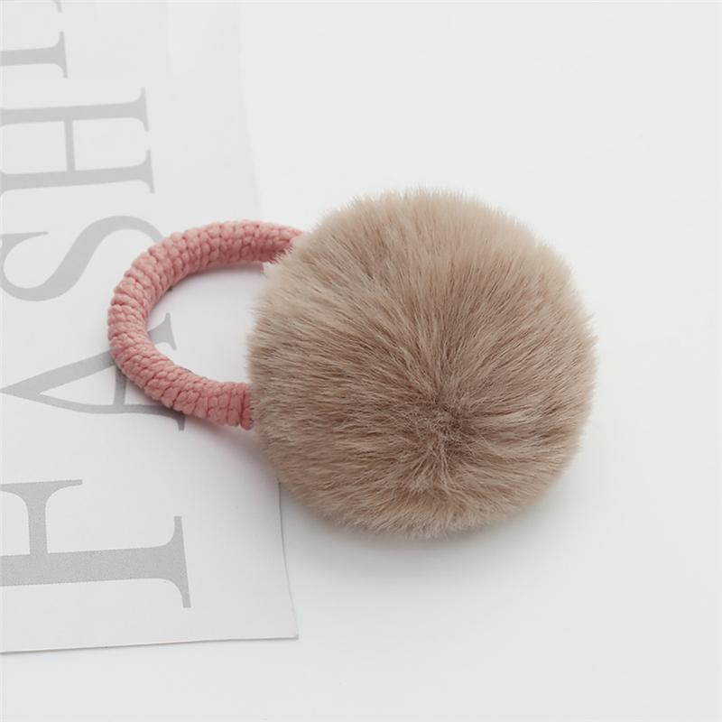 2 Pièces Chouchous à Pompons Mignons Élastiques à Cheveux Pour Enfants Filles Coiffure Élastique Porte-Queue de Cheval Scrunchie Accessoires Cheveux