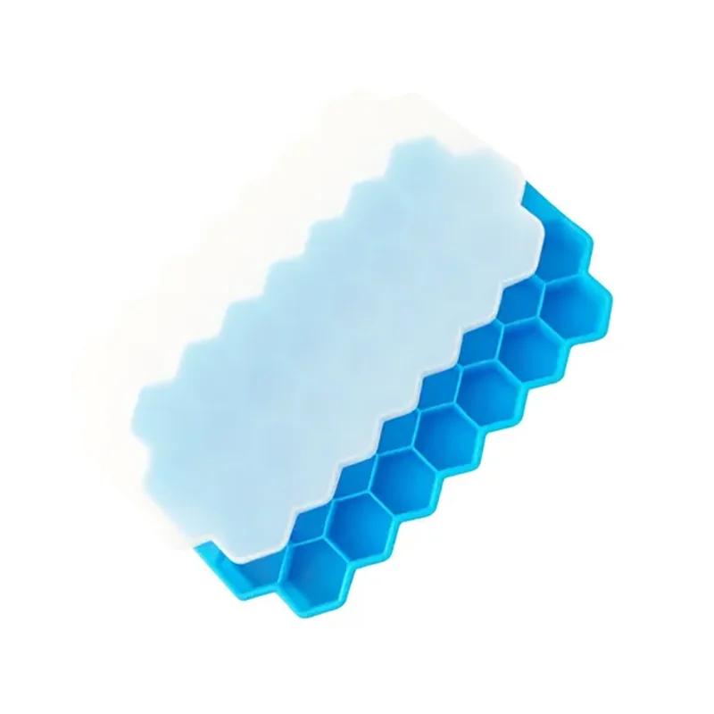 37 Cavity Silicone Ice Cube Mold with Lids Large-capacity Ice Trays Food Grade Ice Maker BPA Free Reusable Kitchen Gadgets