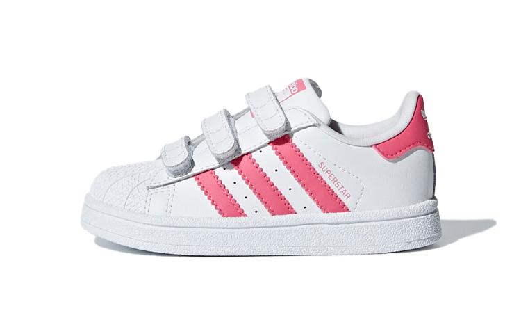 

Adidas Originals SUPERSTAR Low top Toddler Shoes Pink White Infant And Toddler CG6638 21