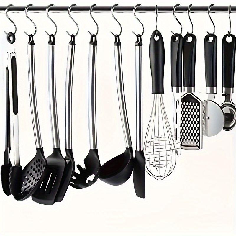 20 Stück Schwerlast-S-Haken aus Edelstahl - Rostfreie Küchenhaken, Gebogenes Design, Platzsparender Organizer für Töpfe, Pfannen, Taschen, Tassen, Besteck
