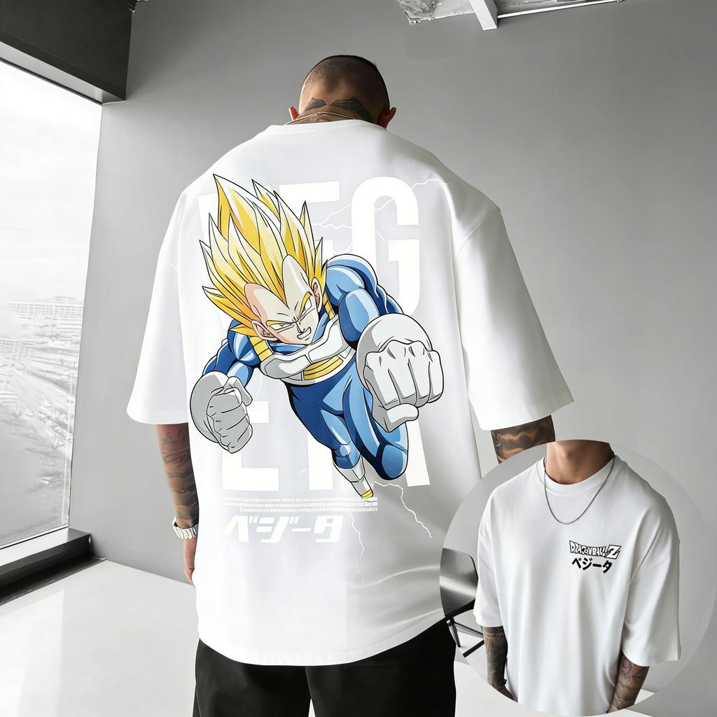 Dragon Ball Anime Goku Kulatý výstřih Krátký rukáv 2026 Bandai Léto Pánské Sportovní Volné a Prodyšné Bavlněné Tričko