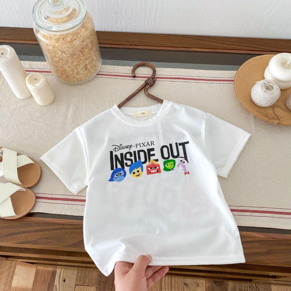 Summer Fashion Round Neck T-shirt Children's And Boys' Clothing White Short Sleeved T-shirt Children's Clothing Baby Top