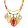 Exaggerated Fashion Crystal Multi-layer Necklace Earrings Set Female Handmade Tribe Festival Stage Accessories
