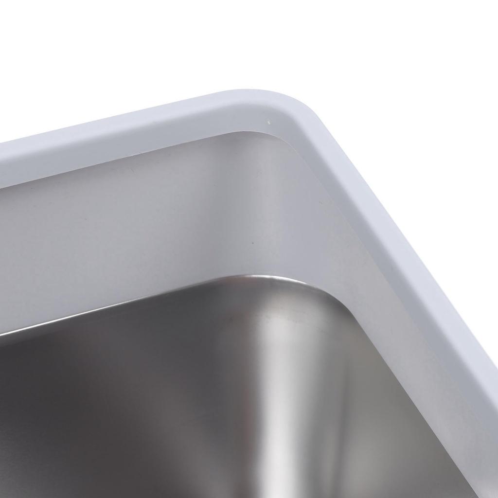 Metal Kitty Litter Box, Durable Anti-Stick, High Sides, Rust-Resistant, Easy to Clean, Stainless Steel Cat Litter Box (Large Size)