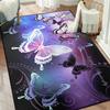 Beautiful Butterfly Carpet Purple Dreamlike Home Decor Rug Absorbent Anti-Slip Floormat for Living Room Bedroom Hallway Kitchen