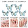 1Bag Butterfly Nail Charms Eye Catching Decorations with Rhinestones DIY Project Clothing Embellishment