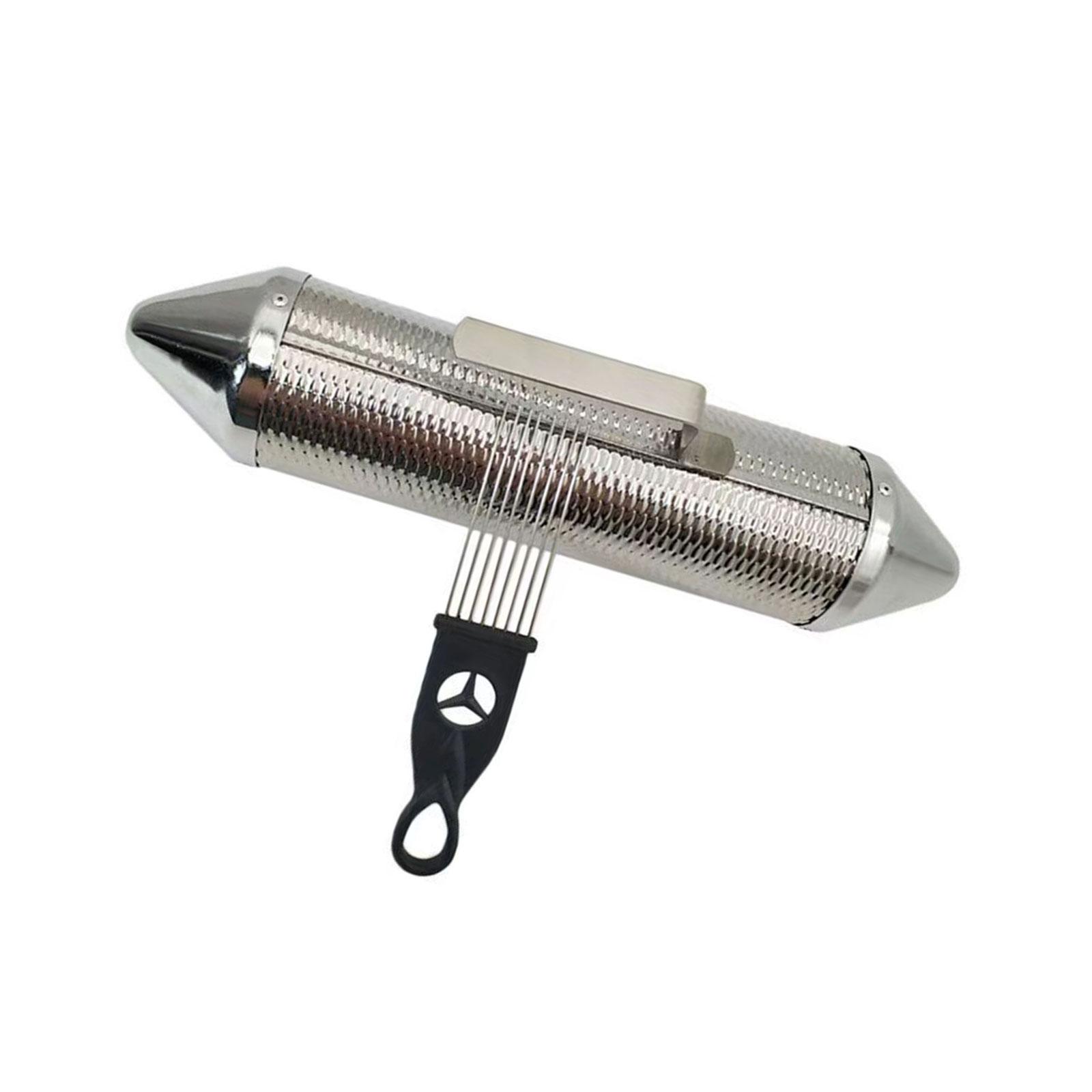 

Guiro Shaker Instrument Tool Set with Scraper for Performances Professional Percussion Guiro Metal Guiro Instruments 3*15