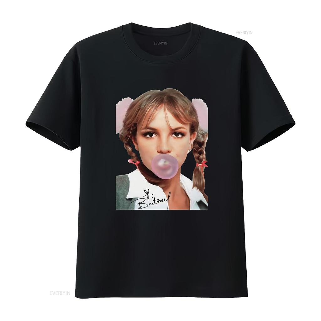 Britney Spears Bubble Gum Funny Cotton T Shirt Full Size S 5XL vintage designer clothes Casual streetwear Unisex