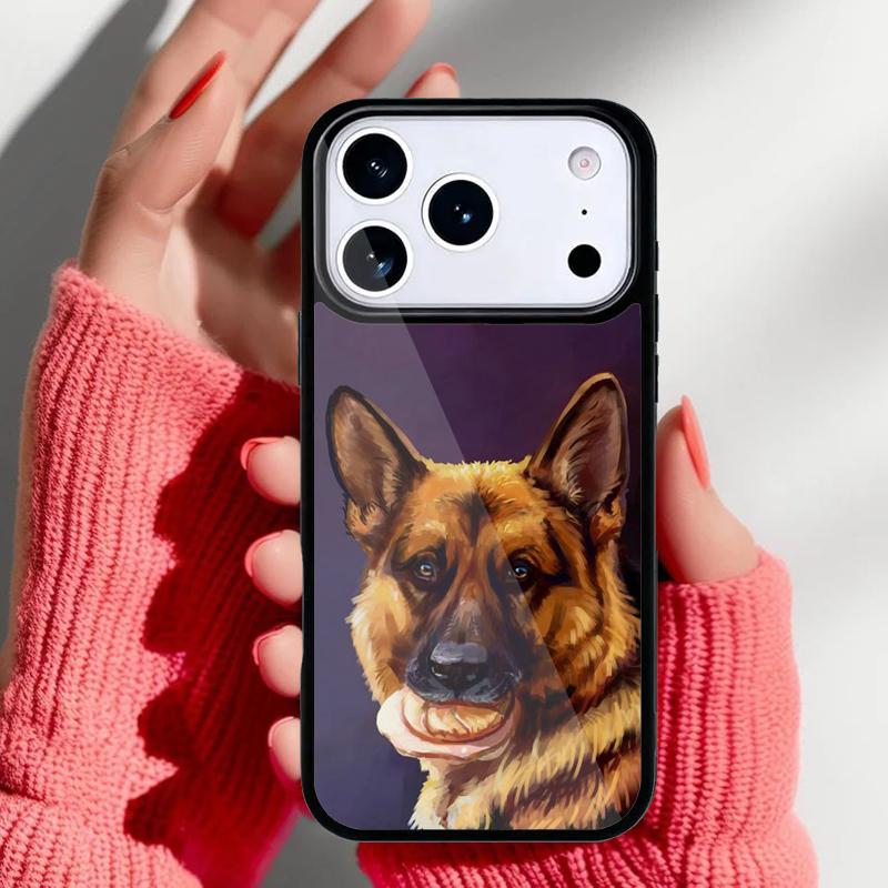 German Shepherd Dog print Phone Case for iPhone 17 16 15 14 13 Pro Max Back Cover for 12 11 Pro Coque