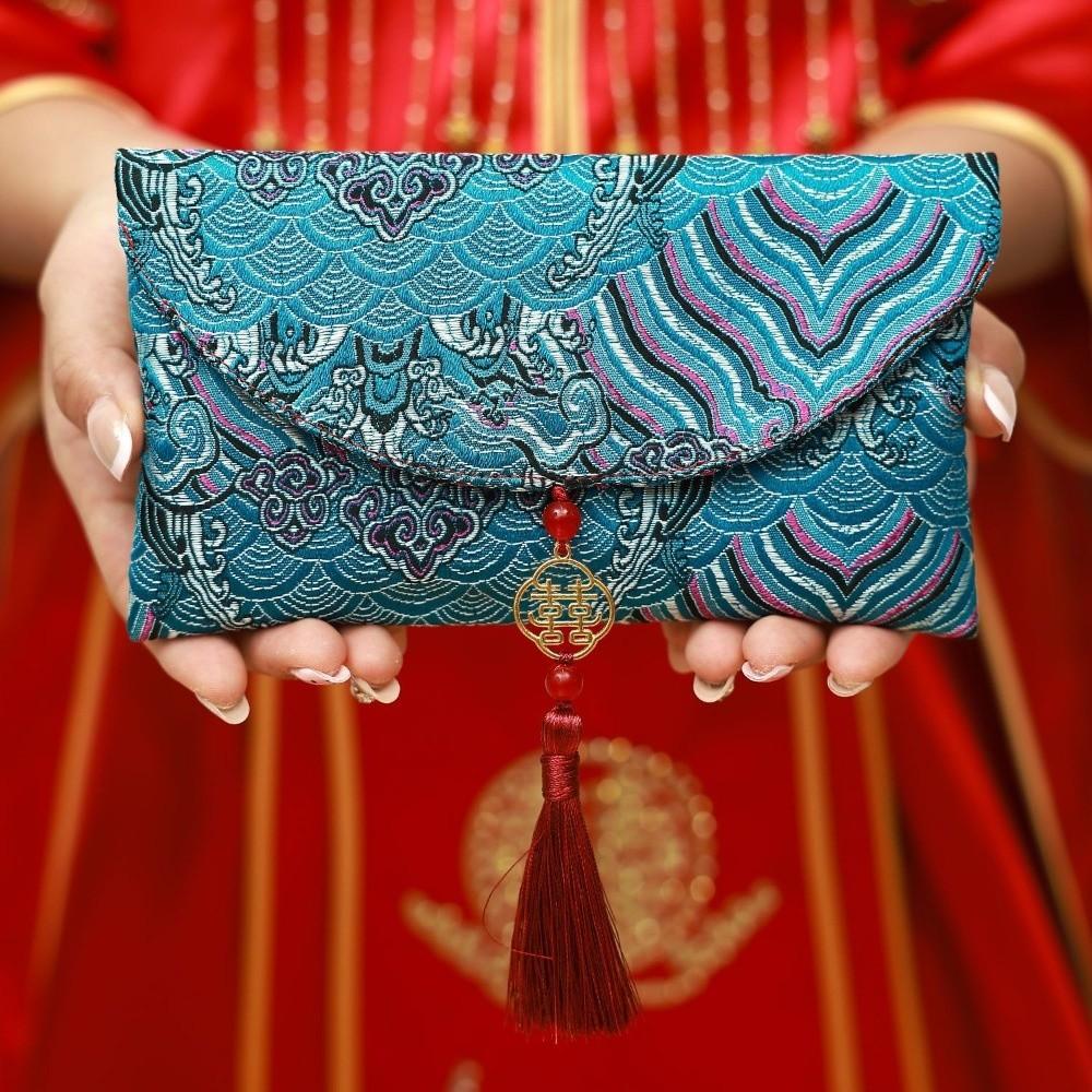 

Tassel Spring Festival Red Envelope Embroidered God of Wealth Red Pocket Wedding Celebration Style 5