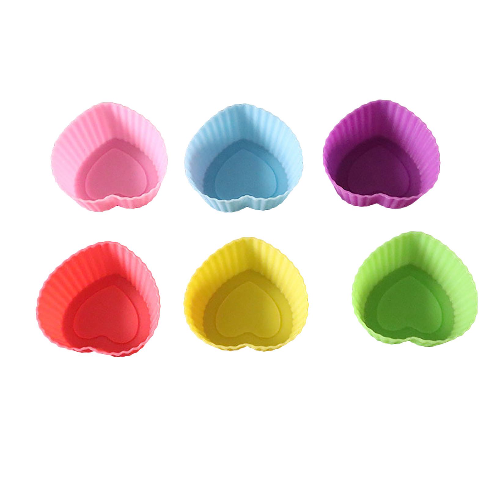 

(Никита) 5 см любовь силиконовая чашка для кексов силиконовый торт детская закуска DIY выпечка One Size розовый