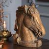 European Court Style Retro Distressed Horse Head Ornament for Year of the Horse - High-End Entrance Hall Decor with Auspicious Craftsmanship