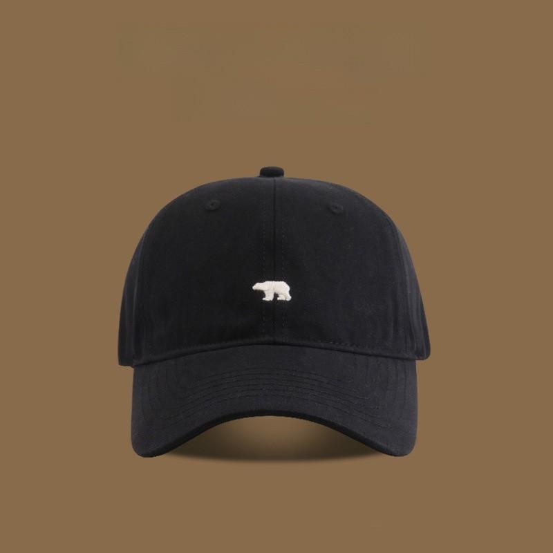 New Polar Bear Embroidered Cotton Baseball Hat With Sun Protection For Men And Women