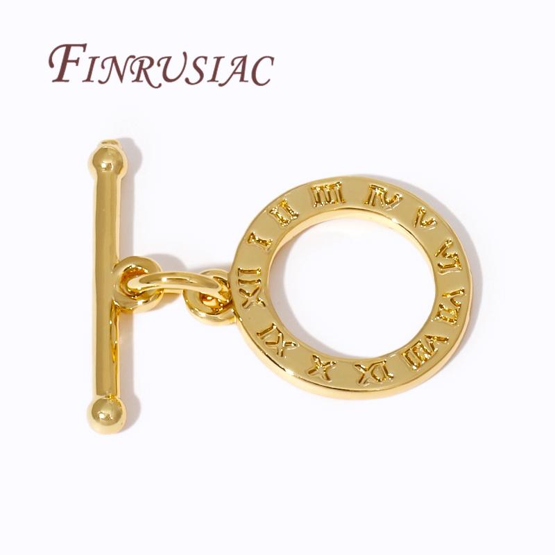 18K Gold Plated OT Clasp Toggle Clasps For Necklaces,Jewelry Clasp Connector For Bracelets Making Accessories DIY Fittings