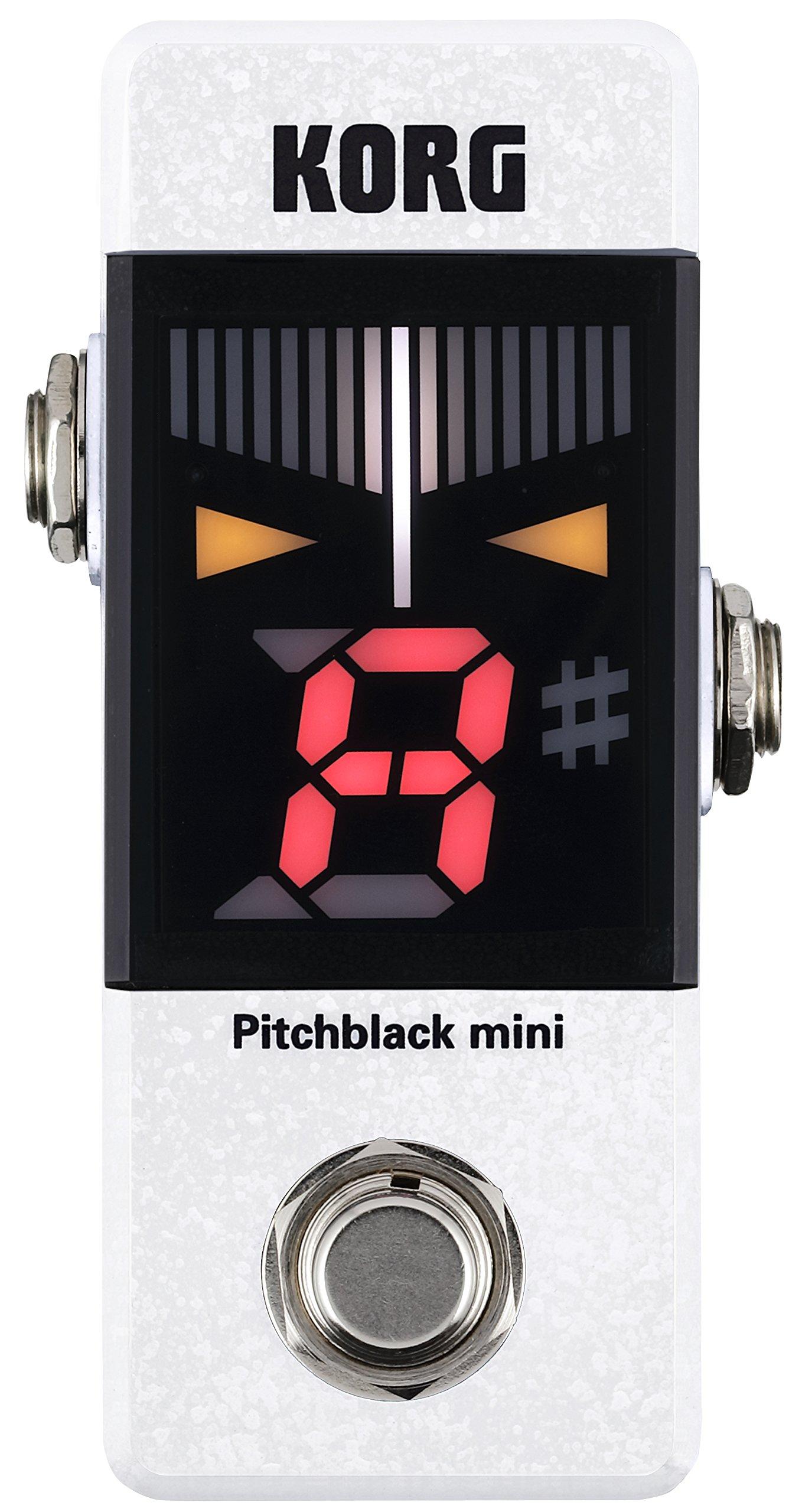 KORG Pitchblack mini Pedal Tuner White Cent High Color Strobe True Bypass PB-MINI Guitar/Bass - - Compact, Space-Saving, ±0.1 Accuracy, Display, белый