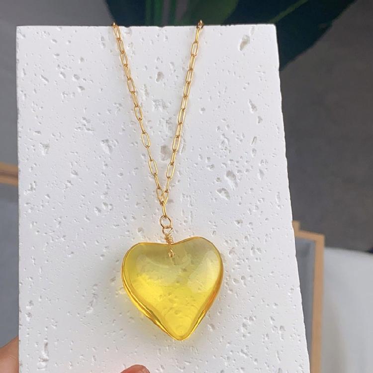 Heart Pendant Necklace Alloy Chain Necklace Neck Jewelry Pendant Choker Necklace