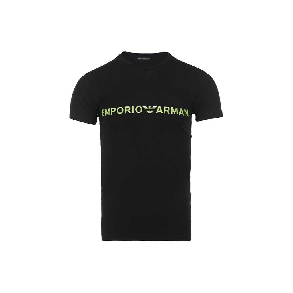 EMPORIO ARMANI T-Shirts Men's Black Crew Neck Moderate Straight Fit 1110352F51600020