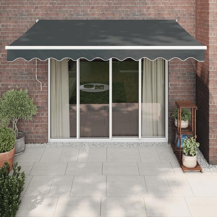 VidaXL Automatic Retractable Awning Anthracite 3.5x2.5 M 3154487