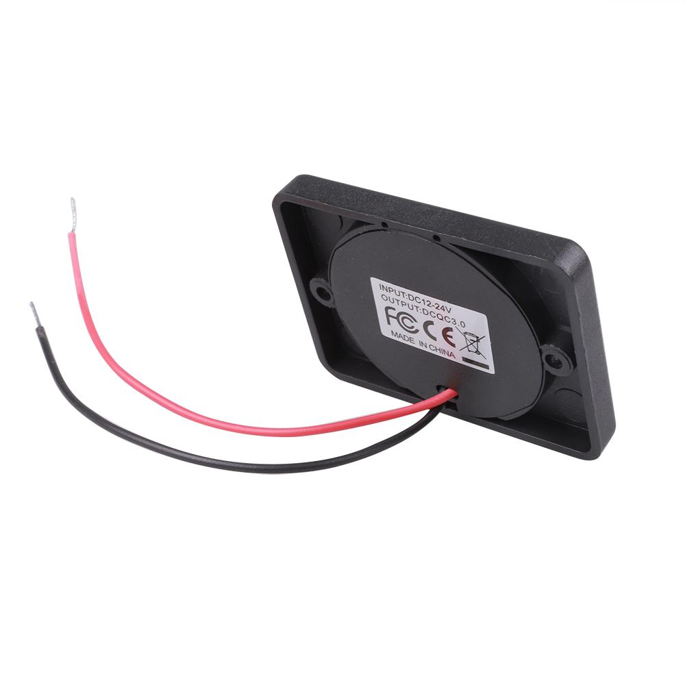 5V/3.1A&QC 3.0 Car Charger Dual USB Adapter Round Shape  Waterproof  Soacket Power Adapter Switch For Motorcycle RV Cruise Ship