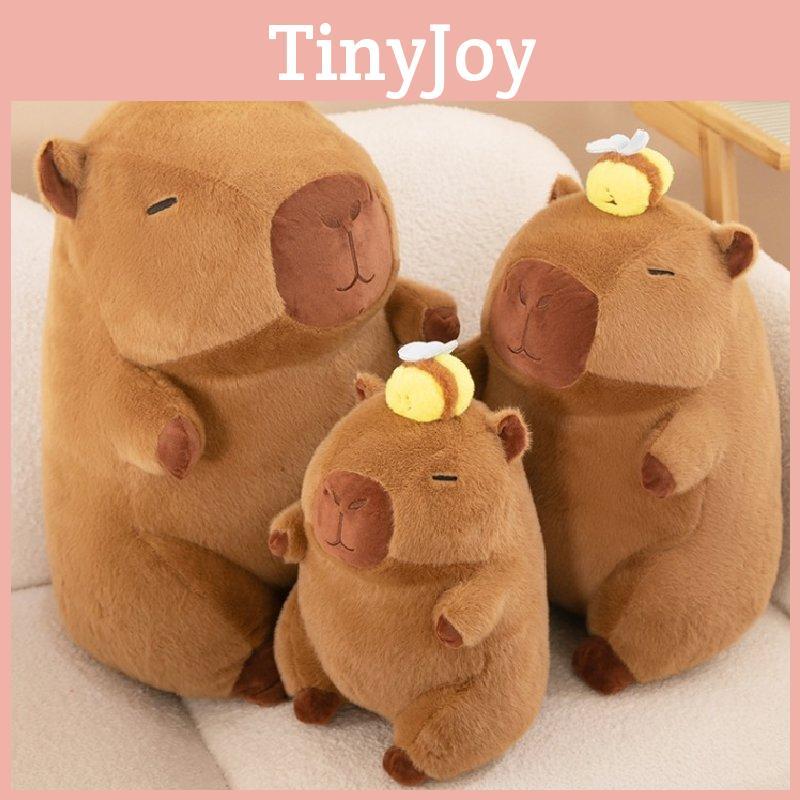 Adorable Stretchable Capybara Plush Toy With Cute Bee Design Perfect For Kids Gift