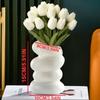 1pcs Mini White Tulip Artificial Flowers, Wedding Home Decor, Realistic Fake Tulips Gifts Birthday Graduation