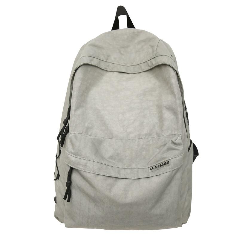 

Простой рюкзак мужской большой вместимости дорожный рюкзак женский для отдыха ученика средней школы старшеклассника студента колледжа школьный рюкзак мужской серый