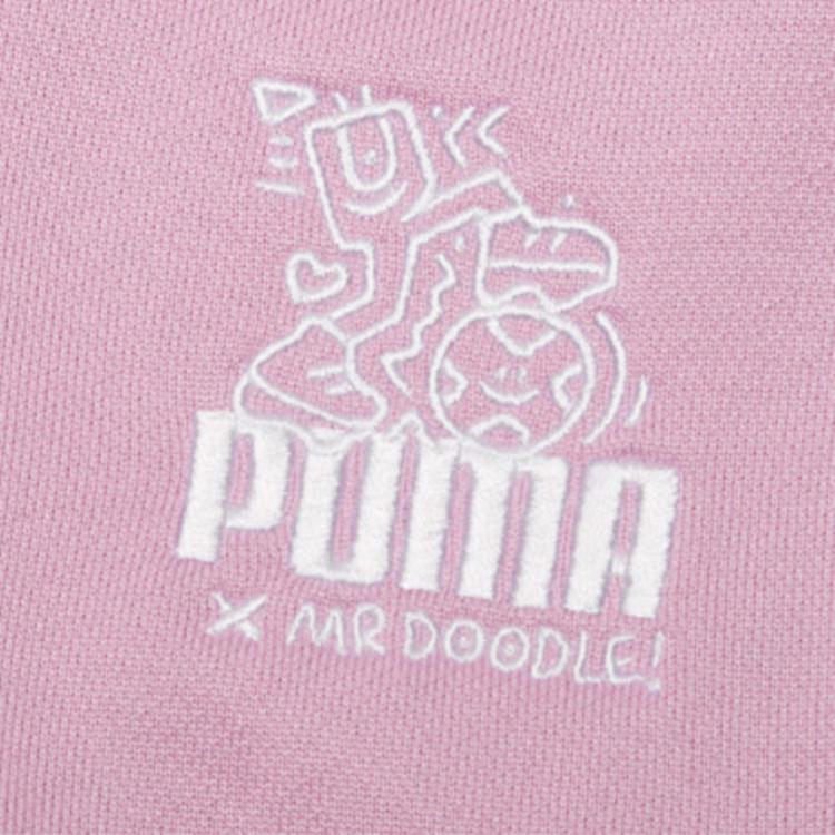 Puma X Mr. Doodle Logo Print Patchwork Jogger Pants Women Bottoms Light-Purple 598655-87