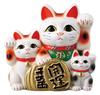Lucky 27 X 15 X 26cm Three Size Tokoname Made In Japan Ale-net Maneki-neko Cat, (H), White, Cats, 8, Ceramic, Ware,