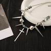 Trend Dark Exaggerated Rivets Irregular Collarbone Chain Y2K Hip Hop Cross Collar High-End Personality Necklace