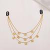 Europäischer und Amerikanischer Stil Damen Haaraccessoire Kette, Punk Retro Metall Schmetterling Mehrlagige Haarspange