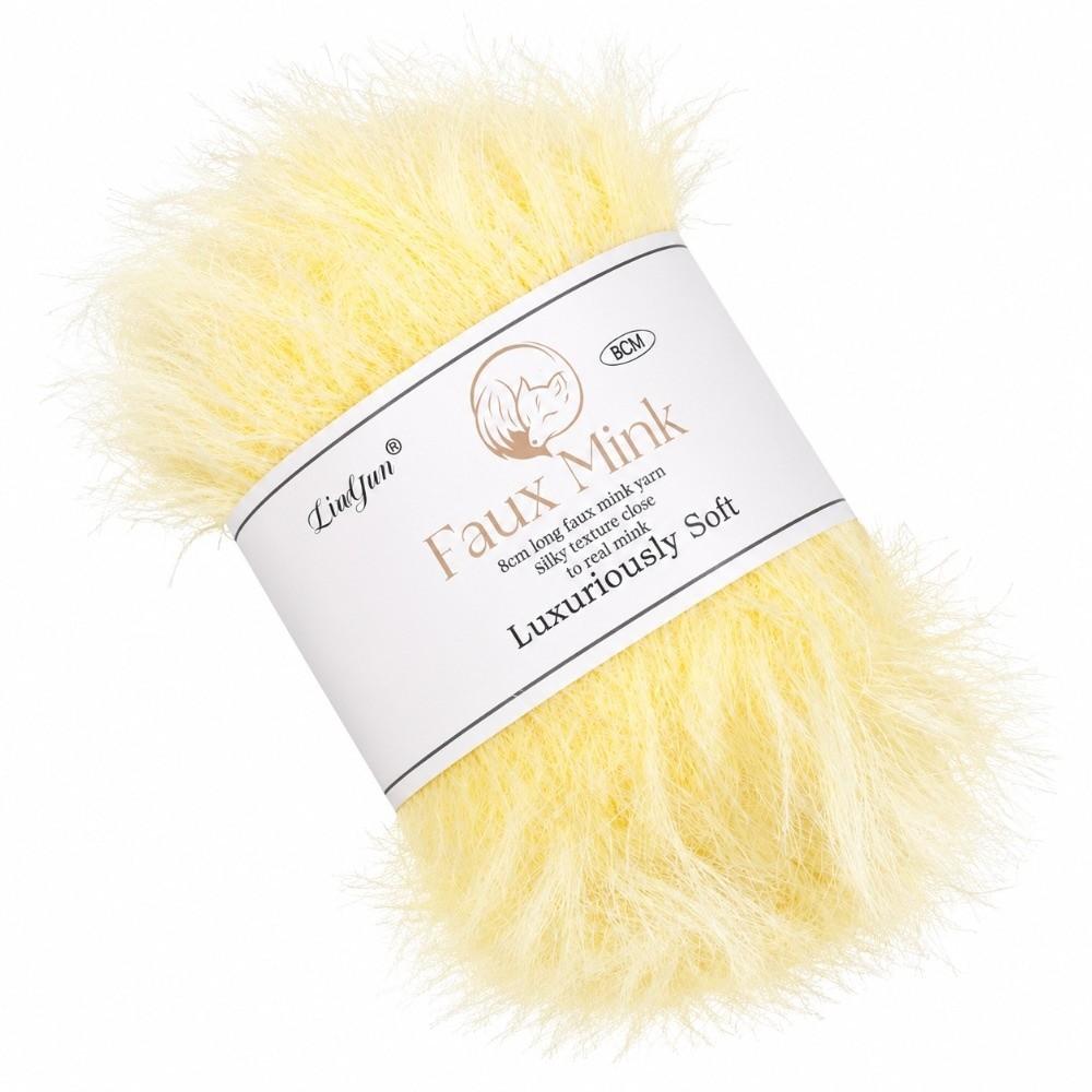 50g Hand-Mixed Faux Fur Yarn 8cm Long Woolen Yarn Mink Yarn  Handmade Sweater Shawl Scarf Woven Hat