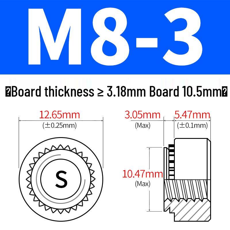 Galvanized Sheet Metal Rivet Nut S-M2-M12
