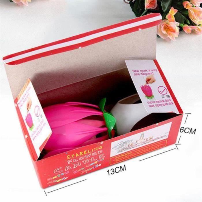 Świeczka Urodzinowa - CA01791 - Kwiat Lotosu - Różowa - Dekoracja Tortu - Muzyczna