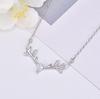 Korean-Style Elk Antler Clavicle Necklace: Women's Choker Pendant, Christmas Gift
