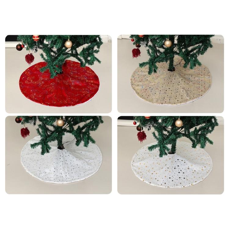 Elegant Christmas Tree Skirt with Soft Plush Texture Tree Base Mat Ornament for Home and Commercial Holiday Decoration