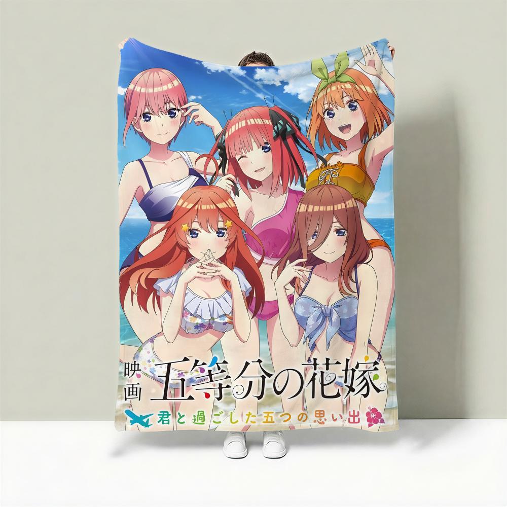 

Anime T-The Quintessential Quintuplets Throw Lightweight 240g Flannel Blanket Soft Skin-friendly for Summer Cooling 75cmx90cm