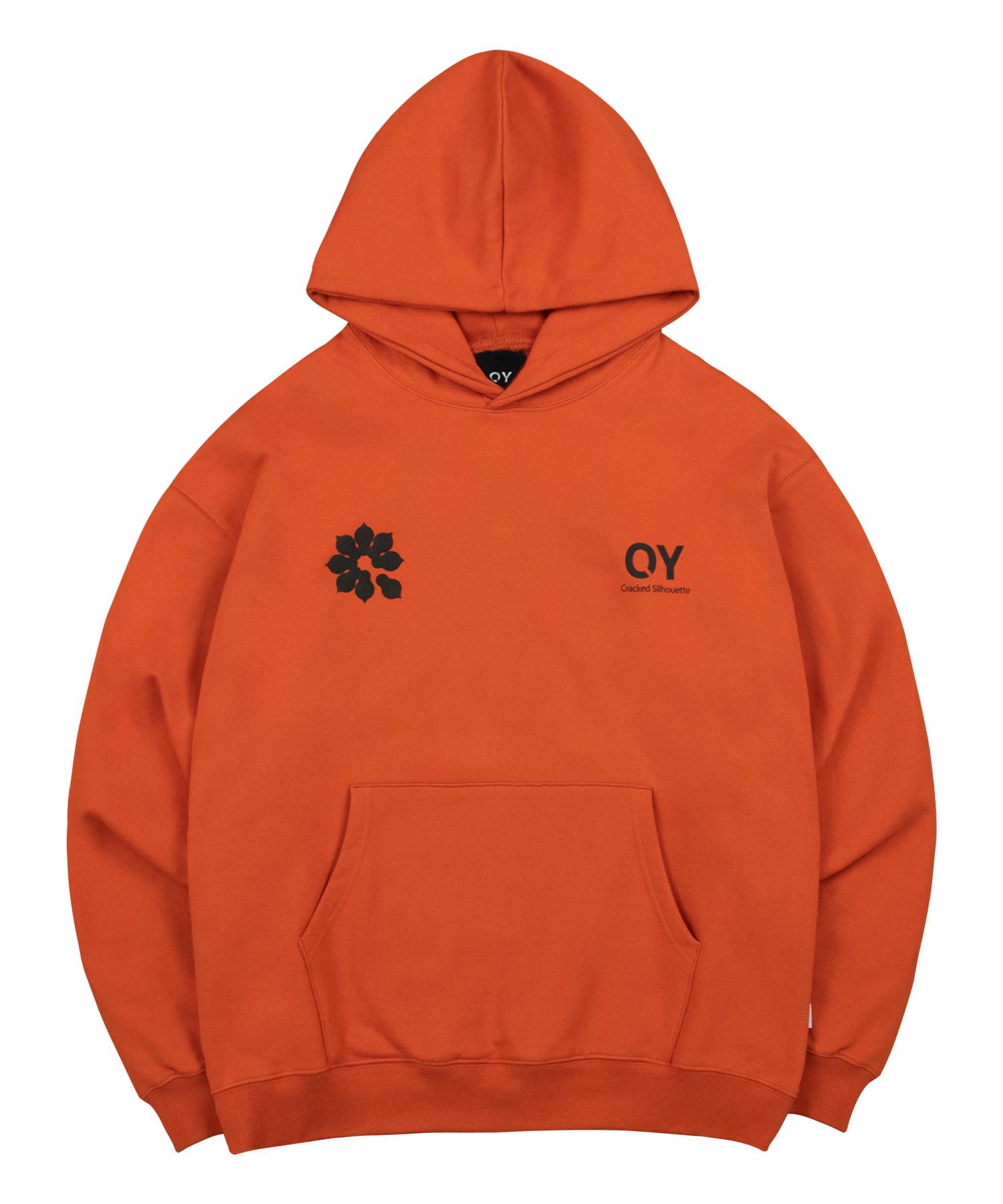 Oy Bust Flower Logo Hoodie - Orange Orange/2Size