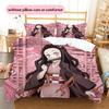 Nezuko Kamado Pattern Bedding Quilt Set  Home Decoration  Gift (1 * duvet cover + 2 * pillowcase  without core)