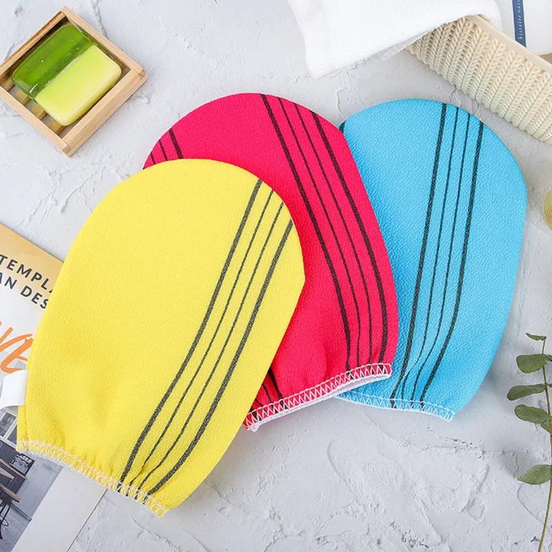 1pcs Durable Towel Korean Exfoliating Bath Washcloth Shower Spa Exfoliator Two-Sided Bath Glove Body Cleaning Tool