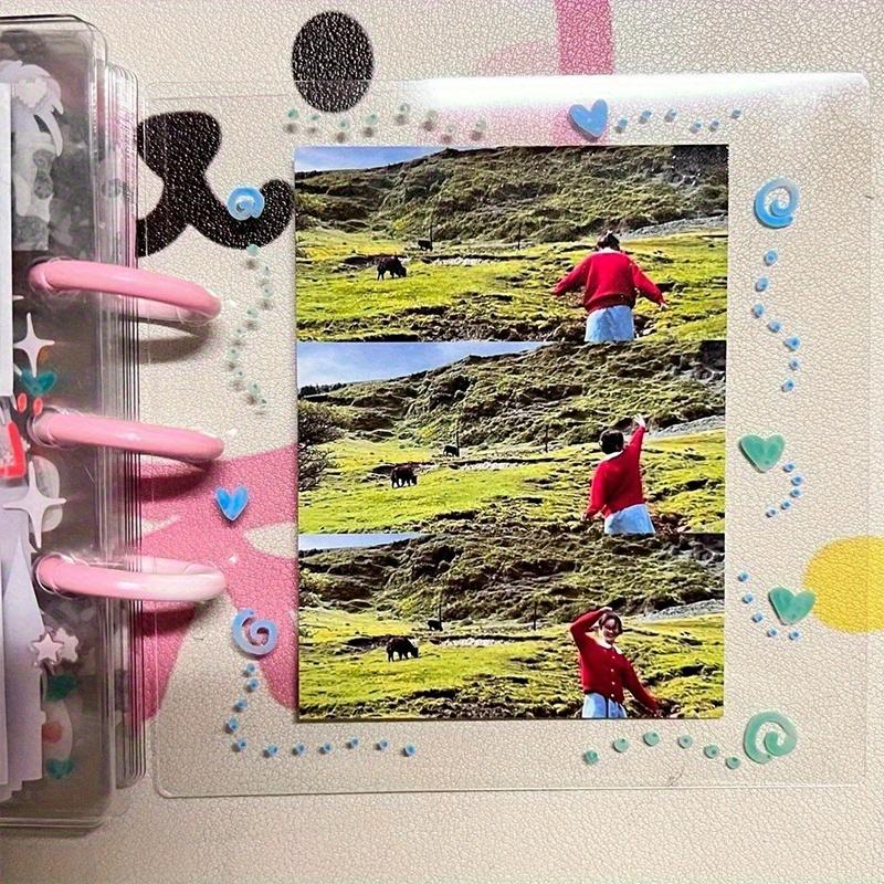1set Transparent Hardcover Acrylic Cover Durable Plastic Scrapbook Scrapbook Album DIY Photo Star Photo Album Home Accessories