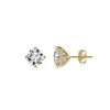 ORSA JEWELS S925 Silver Four Clawed Round Moissanite Earrings for Women Shiny D Color Moissanite Earrings Party Jewelry MOE10