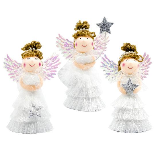 Christmas Tassel Skirt Angel Girl Doll Pendant Creative Xmas Hanging Decorations