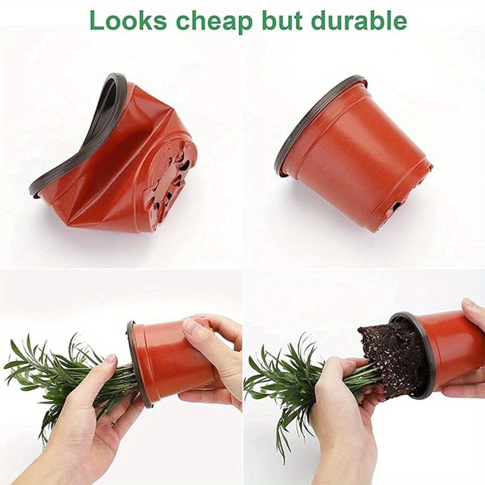 Thin Section Flowerpot Plastic Grow Box Fall Resistant Tray For Home Garden Plants Nursery Cup Transplant Flower Plant Pots