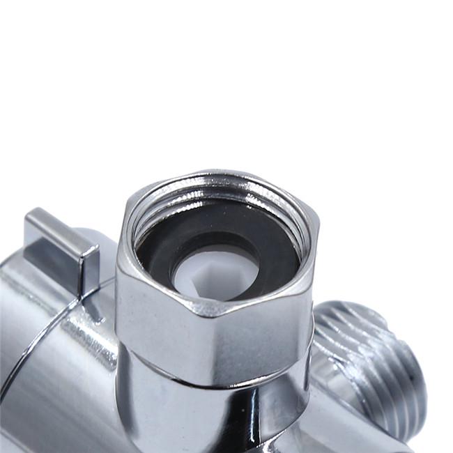 Tee Connector Shower Head Diverter Valve Three Function Switch Valve Adjustable Shower Arm Mounted