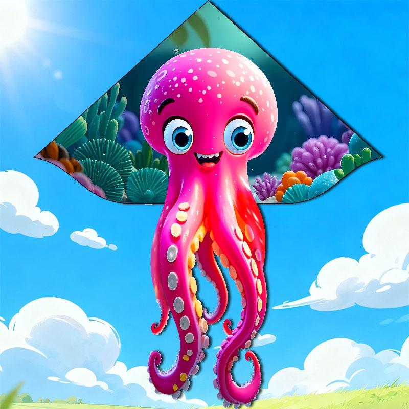 Weifang Octopus Kite: Cartoon Squid Marine Animal Kite for Kids