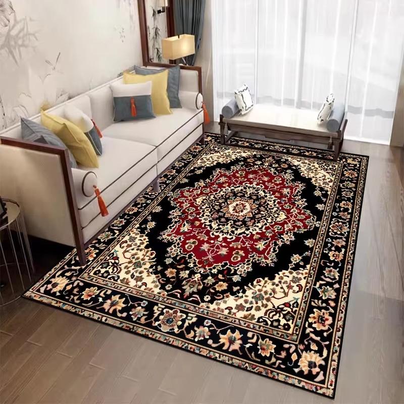 Red Persian Large Area Living Room Carpet Lounge Easy Clean Floor Mats Bedroom Non-slip Bedside Rugs Room Decor Classical Carpet