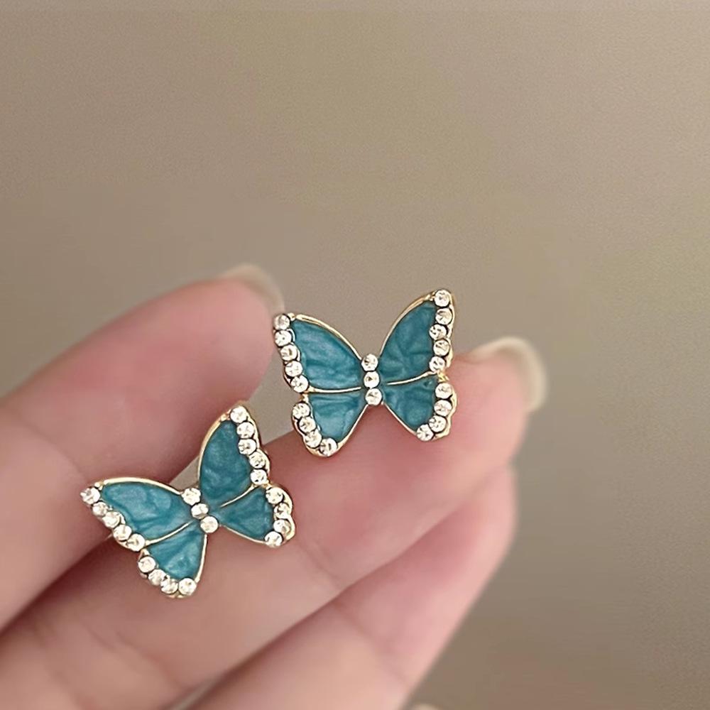 Elegant Floral Bow Earrings - High-End French Design for Women