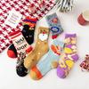 Autumn and Winter Plush Christmas Socks Cute Coral Fleece Sleeping Home Warm Floor Socks